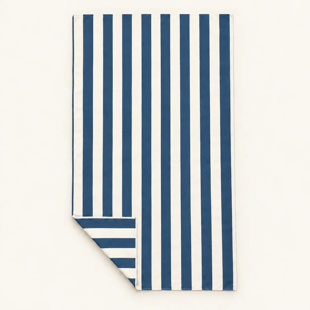 Classic blue and white striped beach towels