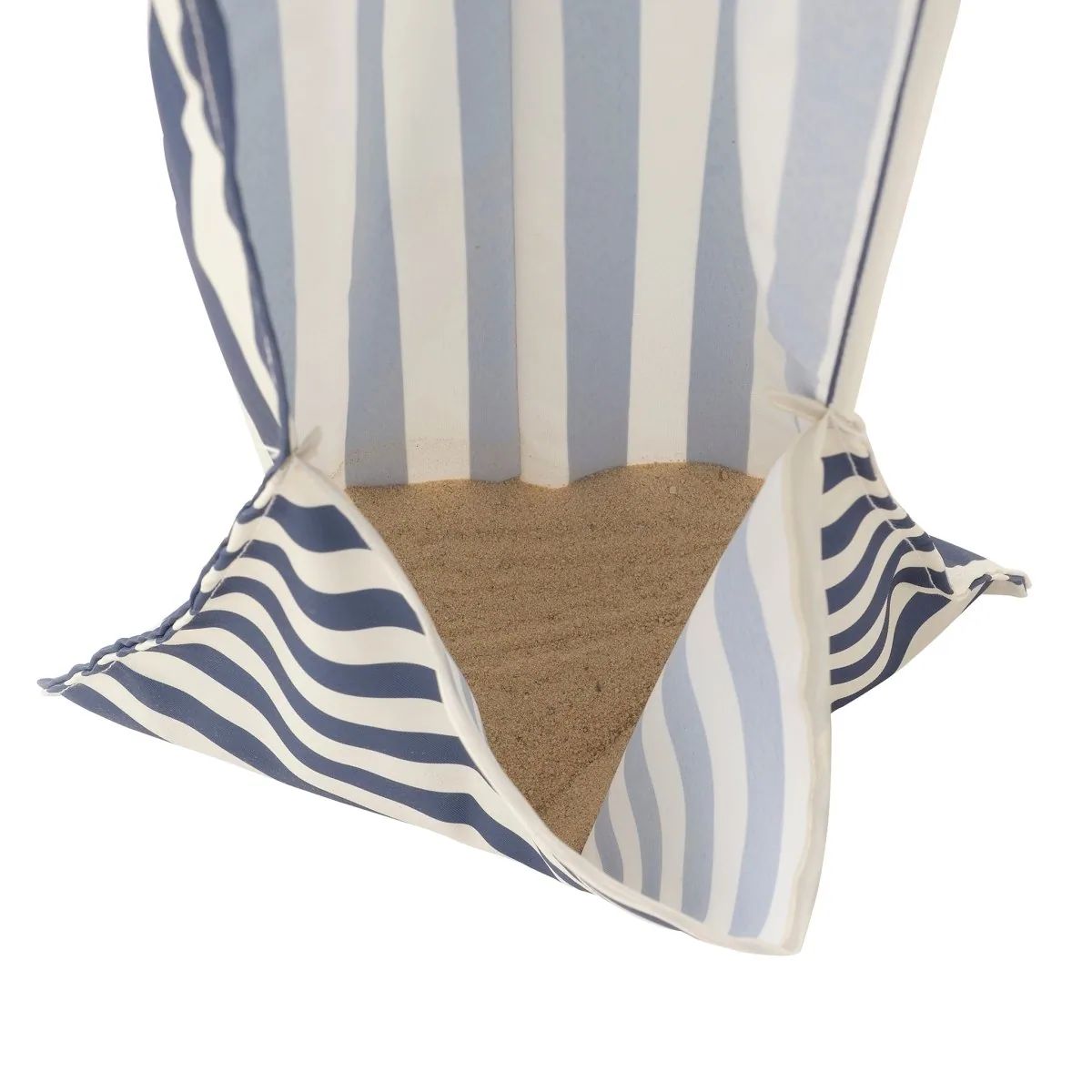 Fabric foot pocket filled with sand