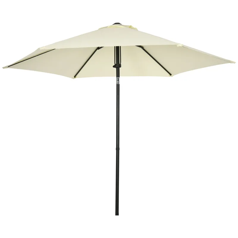 Beige tilting garden umbrella — Full umbrella