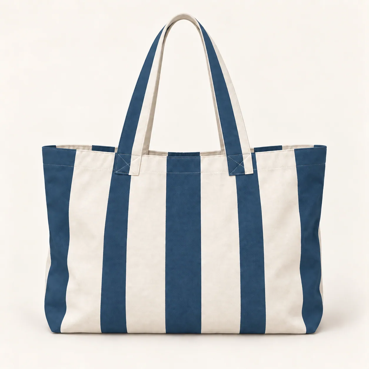 Classic blue and white striped beach bags